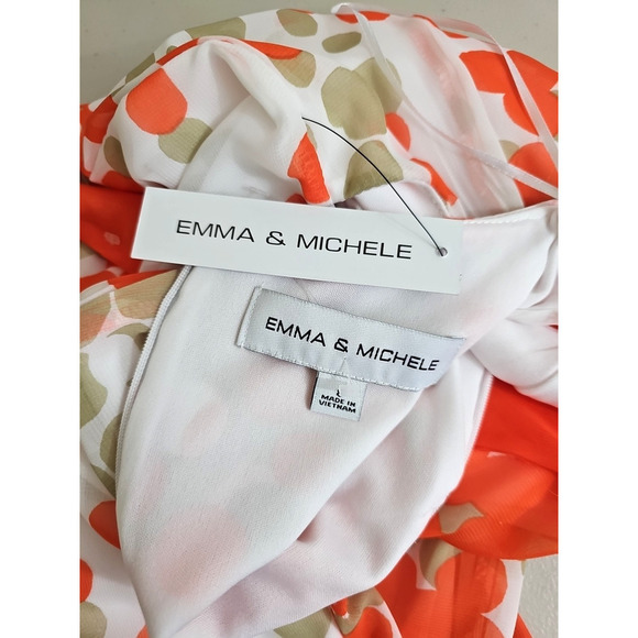 Emma Michele ~Woman Size 8~ Multicolor Sleeveless Midi Dress Fully Lined NWT. - Picture 2 of 14